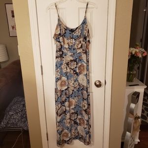 Blue Floral Maxi Dress